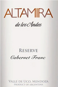 Altamira Cabernet franc reserva 2020