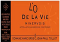 Anne gros/tollo Minervois l'o de la vie red 2022