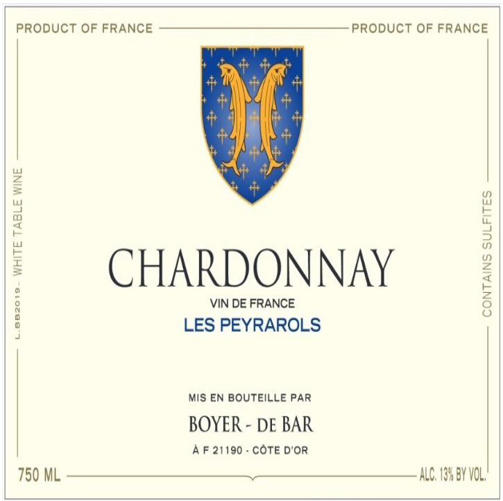 Boyer - de bar Chardonnay les peyrarols 2023