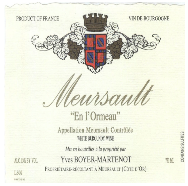 Boyer-martenot Meursault l'ormeau 2023