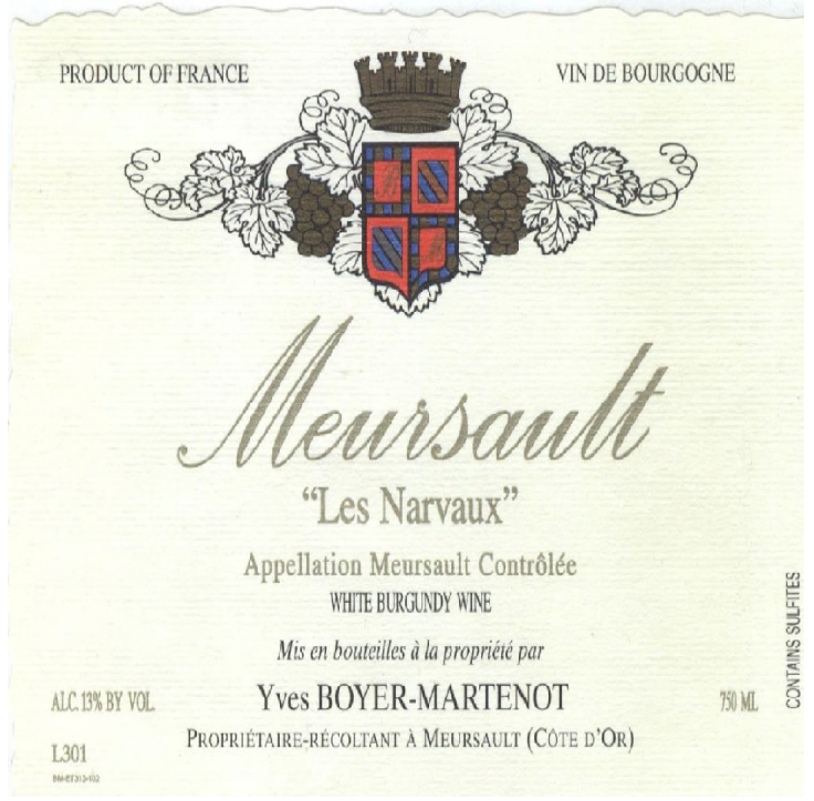 Boyer-martenot Meursault les narvaux 2023