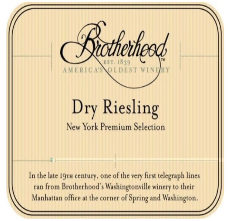 Brotherhood Riesling ny premium selecio 2022
