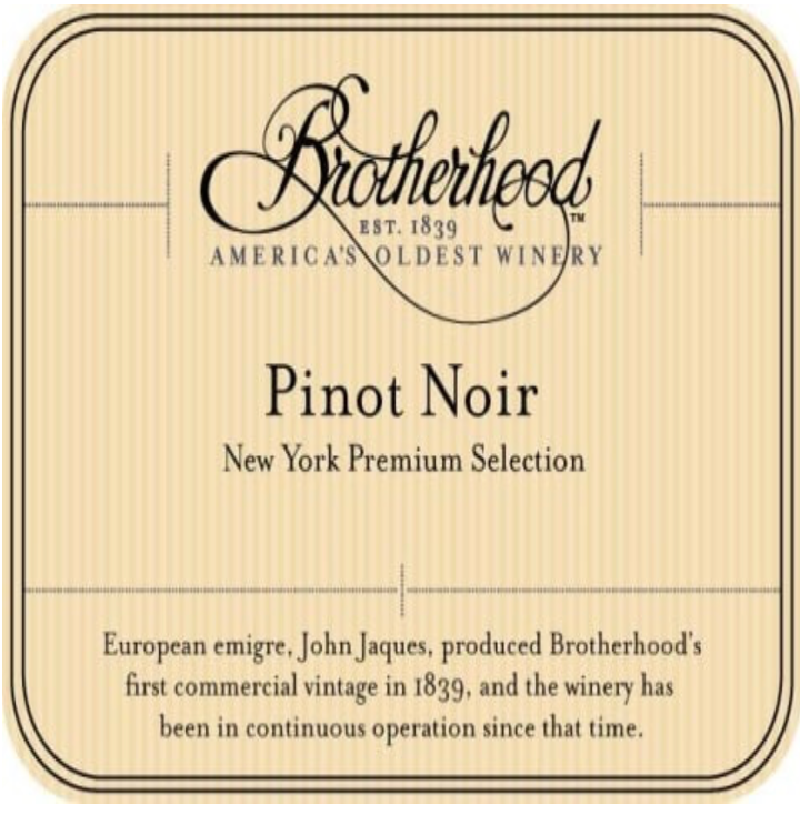 Brotherhood Pinot noir ny premium 2018