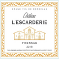 Ch. l'escarderie Fronsac bordeaux red 2020