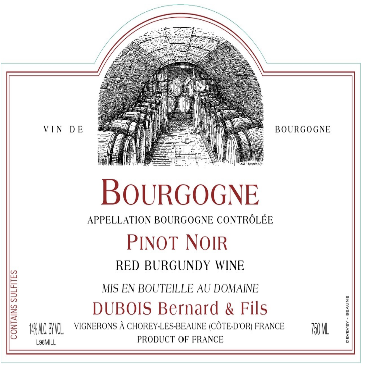Domaine dubois Bourgogne pinot noir 2023