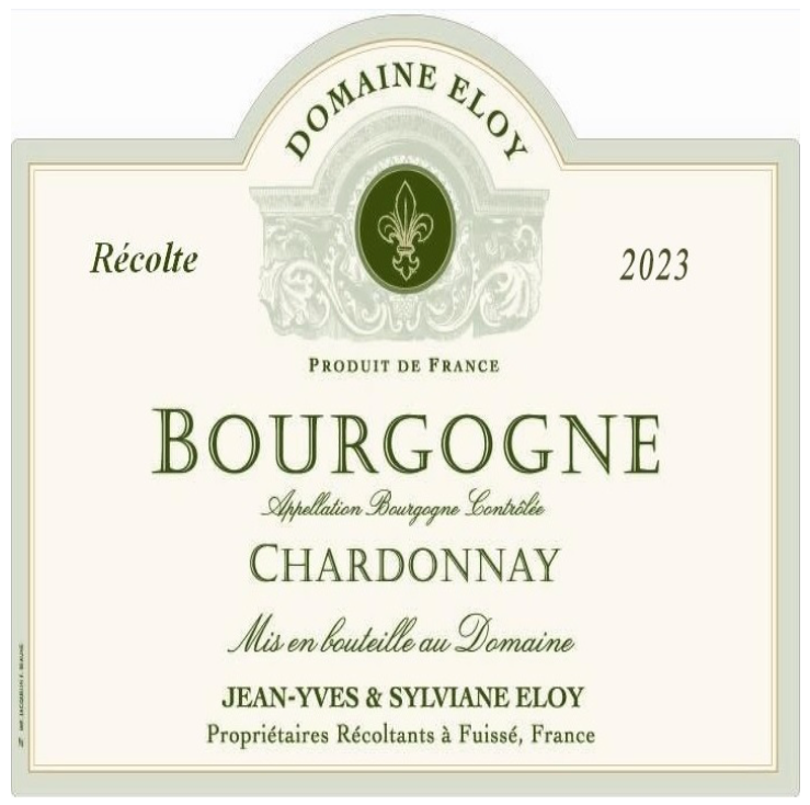 Domaine eloy Bourgogne chardonnay 2023