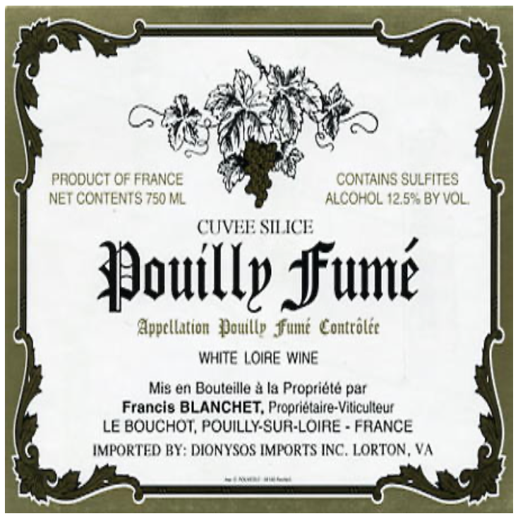 F. blanchet Pouilly-fume cuvee silice 2024
