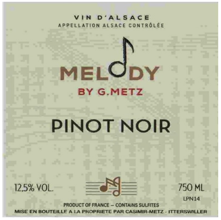 Gerard metz Melody pinot noir 2023