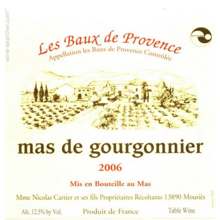 Gourgonnier Les baux de provence red 2021