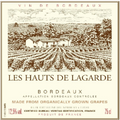 Hauts lagarde Bordeaux red organic 2022