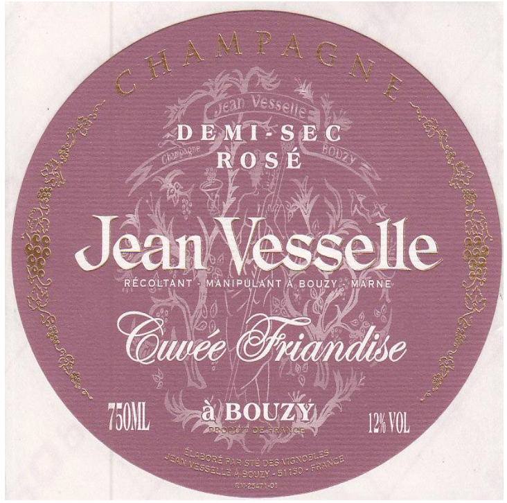 Jean vesselle Rose demi sec friandise 20NV