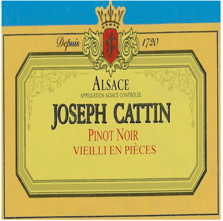 Joseph cattin Pinot noir vieilli en piece 2020
