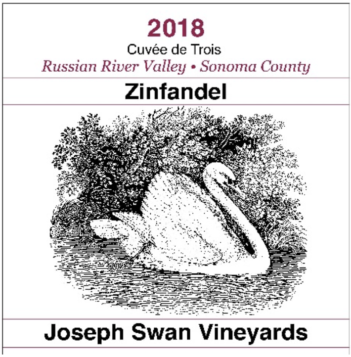 Joseph swan Zinfandel cuvee de trois 2018