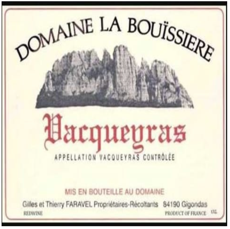 La bouissiere Vacqueyras red 2022