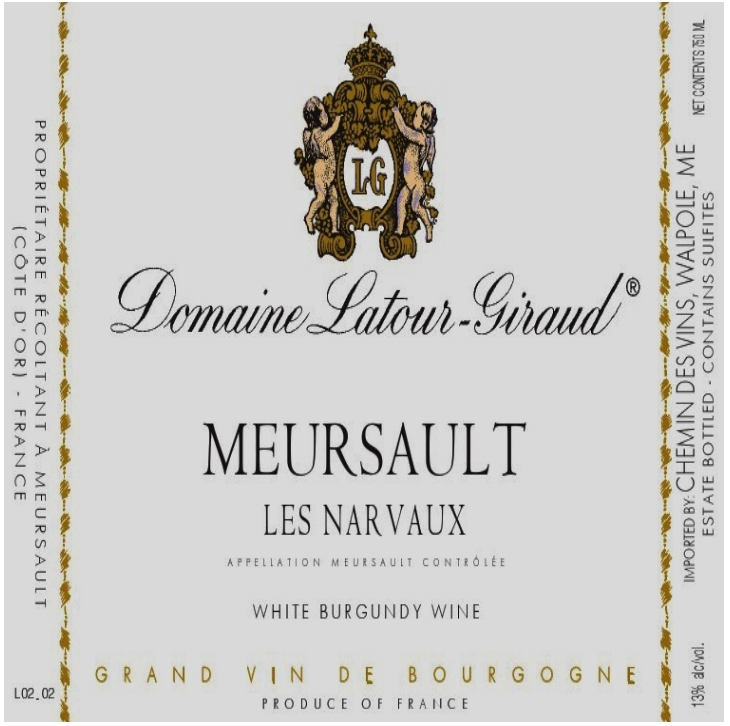 Latour giraud Meursault les narvaux 2022