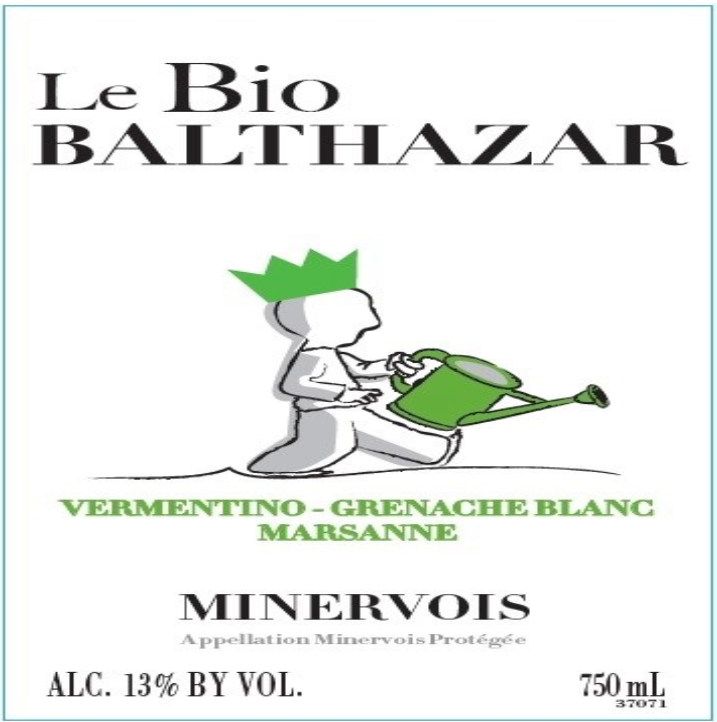 Petit balthazar Minervois bio organic white 2023