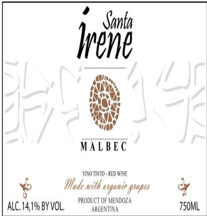 Santa irene Malbec organic 2025