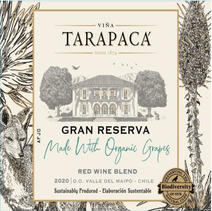Vina tarapaca Gran reserva organic red 2020