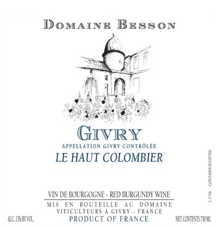 Xavier besson Givry haut colombier red 2022